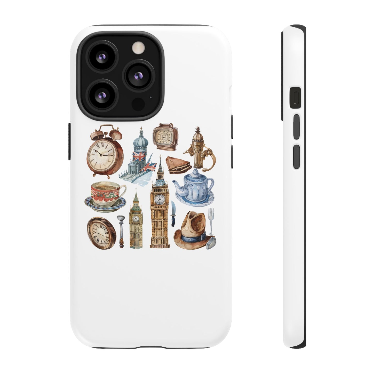 Vintage Illustrative Phone Case, Whimsical Tough Phone Cover, Gifts for Her, Unique Cell Phone Accessory