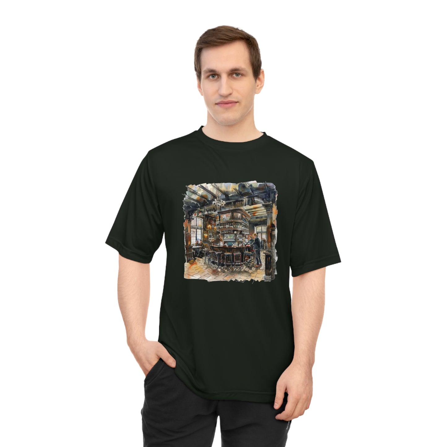 Unisex Zone Performance T-shirt - Hearth & Ale - The Cozy British Pub Vibe