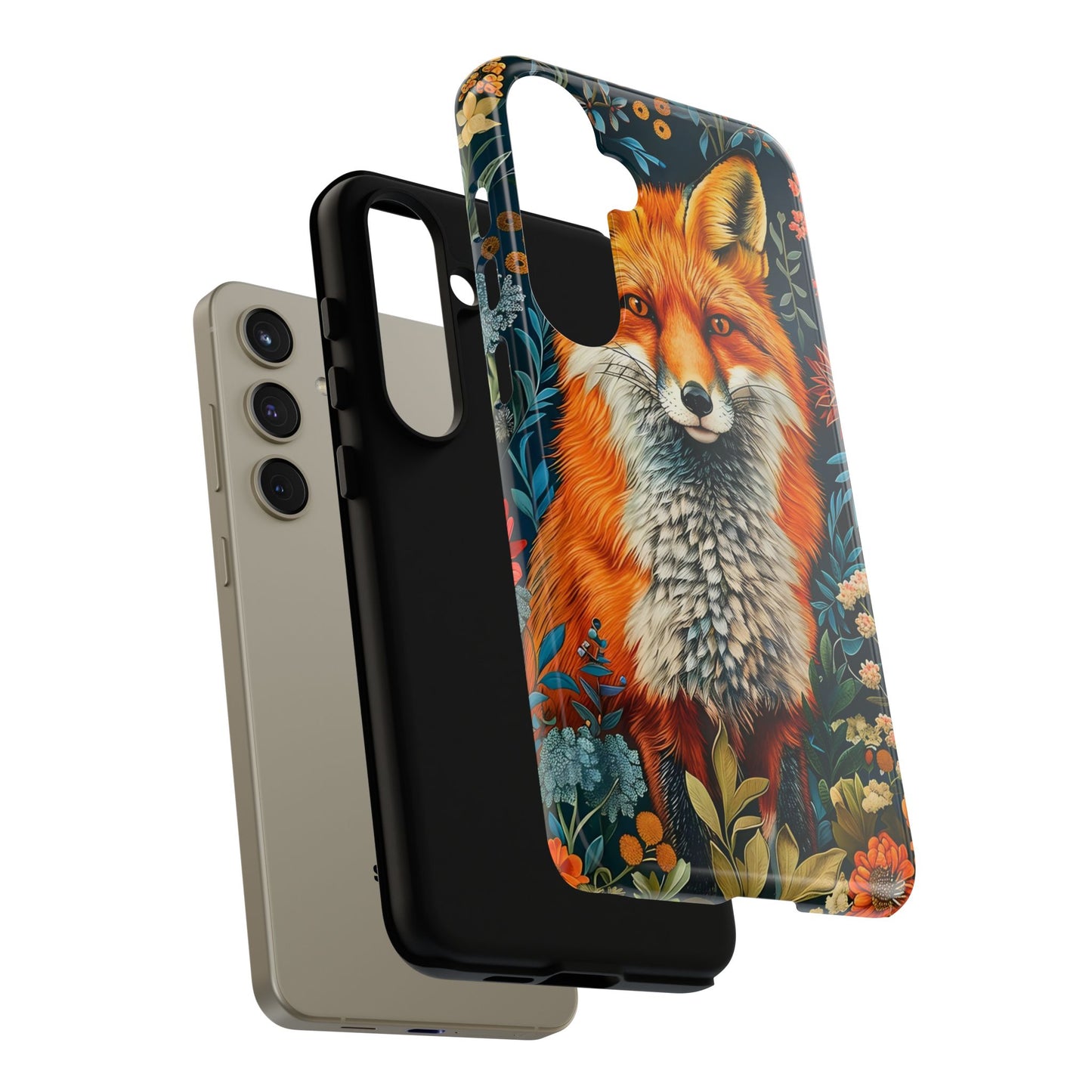 Vibrant Fox Phone Case, Tough Phone Cover, Unique Wildlife Accessory, Gift for Animal Lovers, Nature-Inspired Design