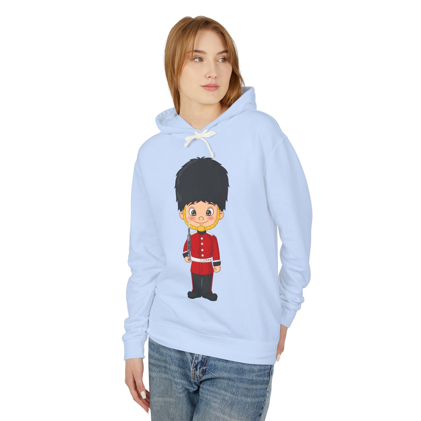 Unisex Lightweight Hooded Sweatshirt - Honor in Red - British Soldier Uniforms