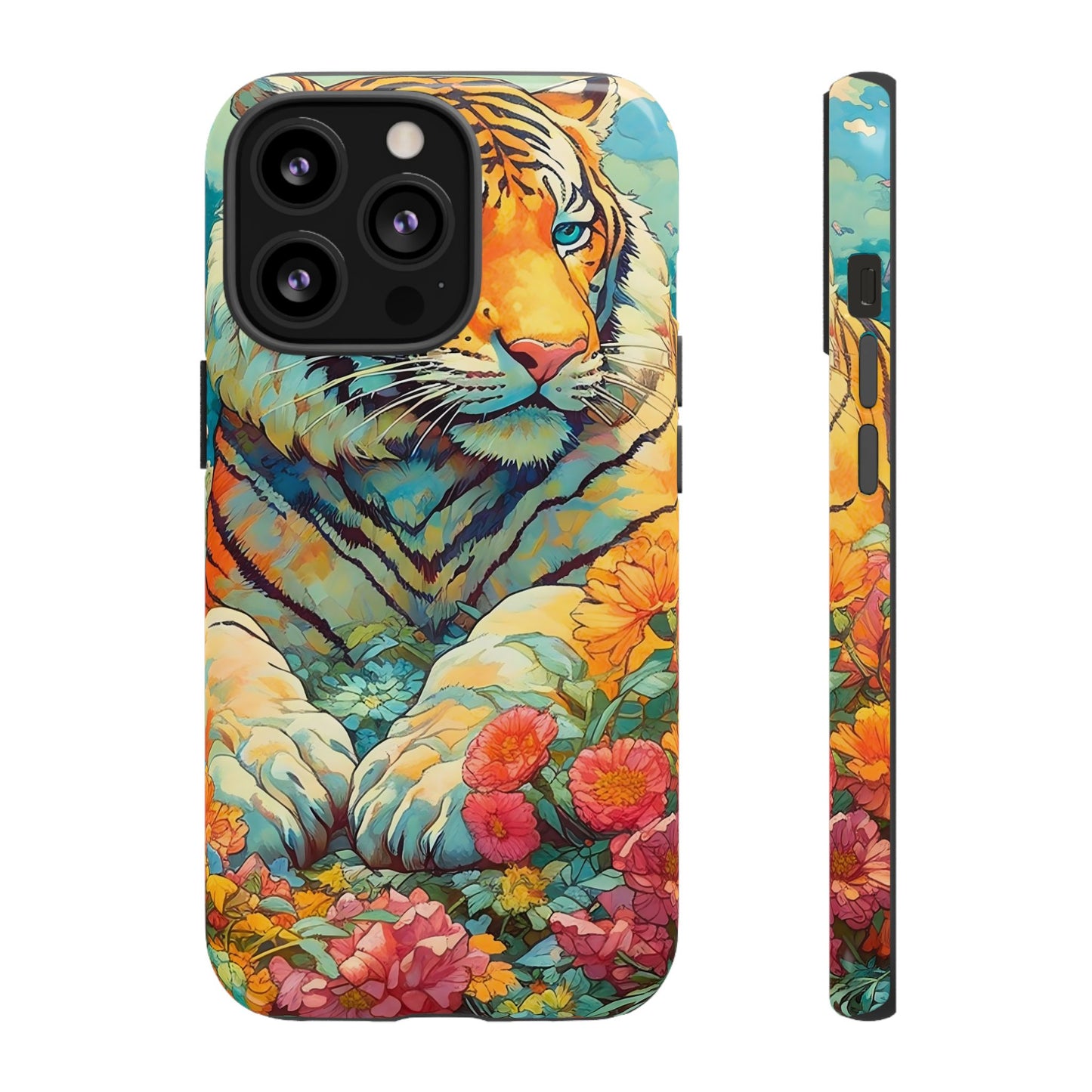 Tiger Jungle Phone Case, Colorful Tough Cases, Animal Lover Gift, Nature Phone Cover, Wildlife Decor, Birthday Present