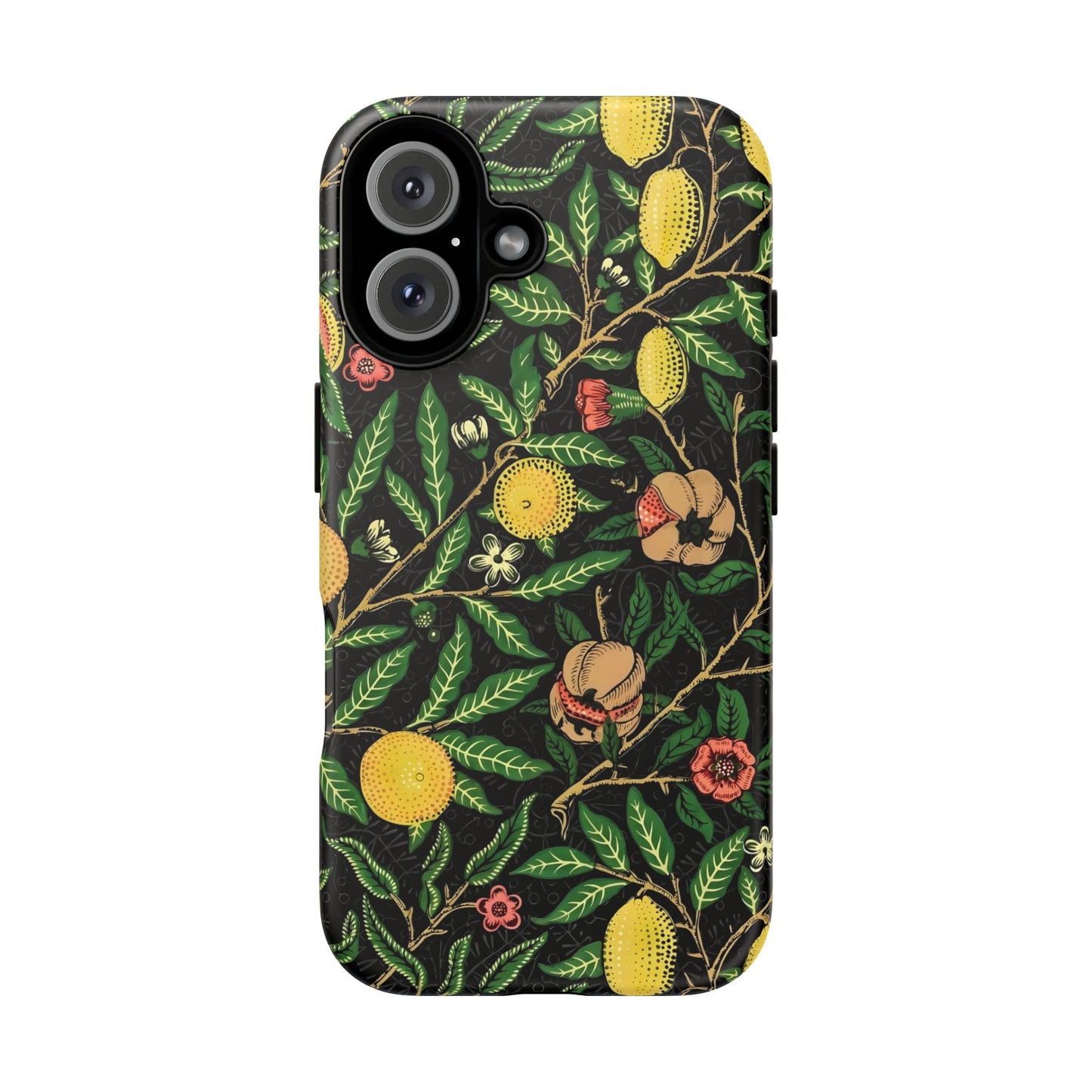 Tough Cases Phone Case, Floral Phone Cover, Tough Phone Protection, Gift for Plant Lovers, Black Background, Eco-Friendly Design