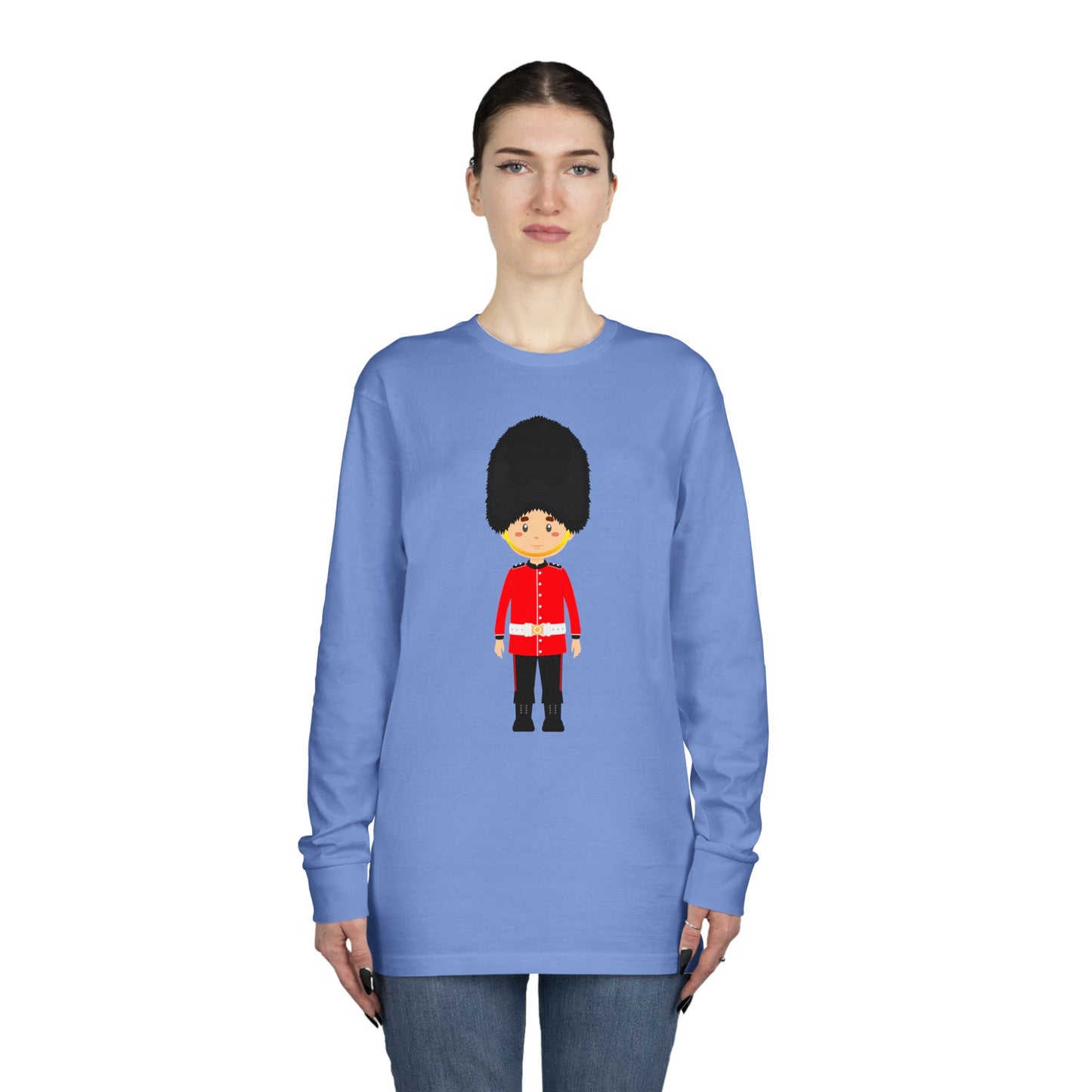Long Sleeve Crewneck Tee - British Soldier - Classic Military Elegance and Honor