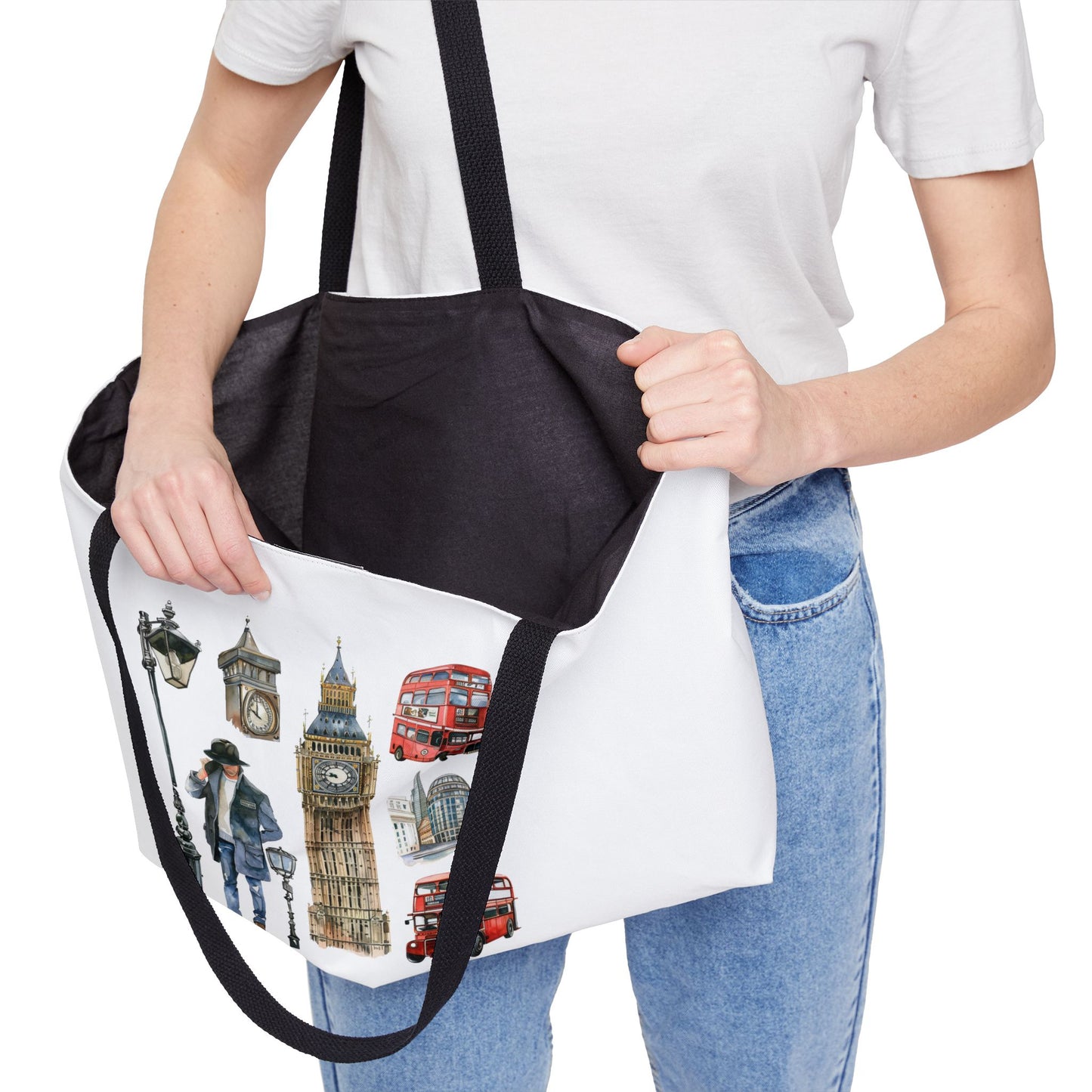 London-Themed Weekender Tote Bag: Travel, Picnic, Beach Bag, Gift for Travelers, Weekend Getaways, City Lovers
