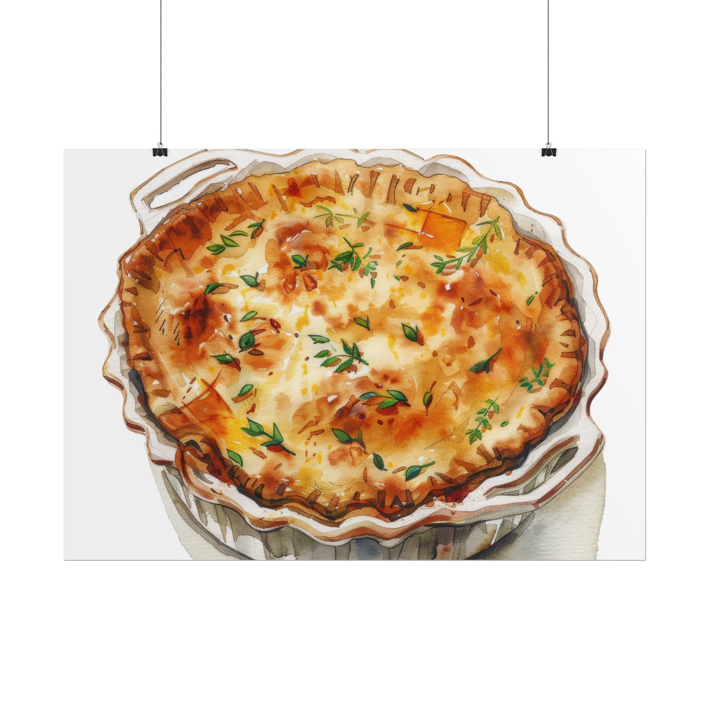 Delicious Quiche Rolled Posters for Kitchen Decor, Culinary Art, Foodie Wall Art, Gift for Chefs, Cooking Enthusiasts, Home Decor