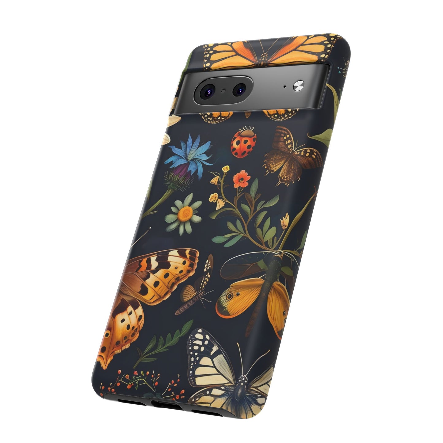 Nature-Inspired Phone Case | Floral Butterfly Design, Tough Phone Cover, Gift for Nature Lovers, Cute Butterfly Case, Home Decor