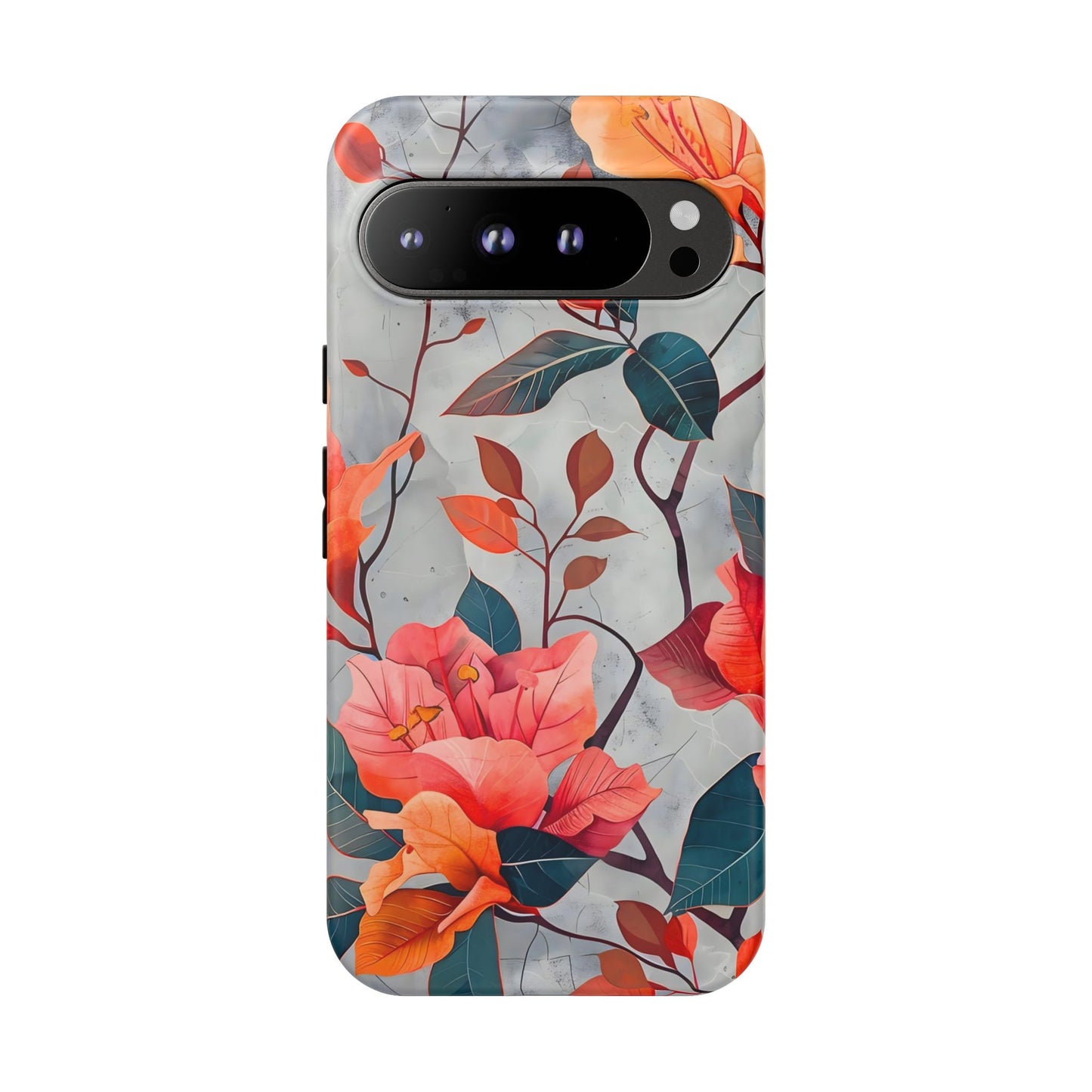 Floral Phone Case, Tough Cases, Flower Power, Gift for Her, Decorative Phone Cover, Trendy Accessories, Everyday Style