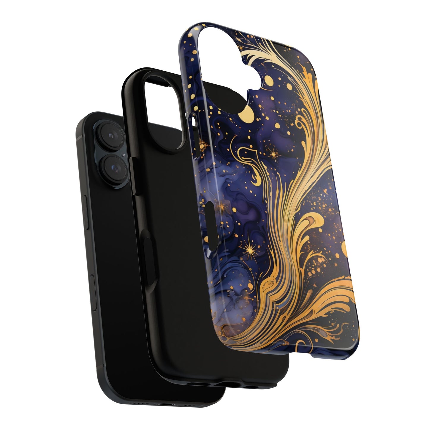 Elegant Floral Phone Case, Tough Cases for Women, Artistic Galaxy Design, Phone Cover for Cosmic Lovers, Unique Gift Idea