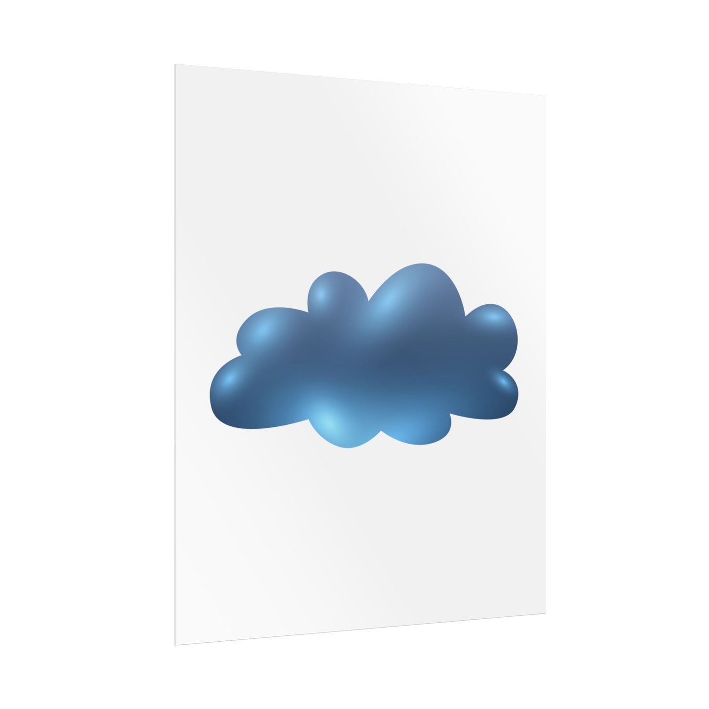 Blue Cloud Art Print, Minimalist Wall Decor, Kids Room Wall Art, Nursery Poster, Aesthetic Home Decor, Modern Art Print