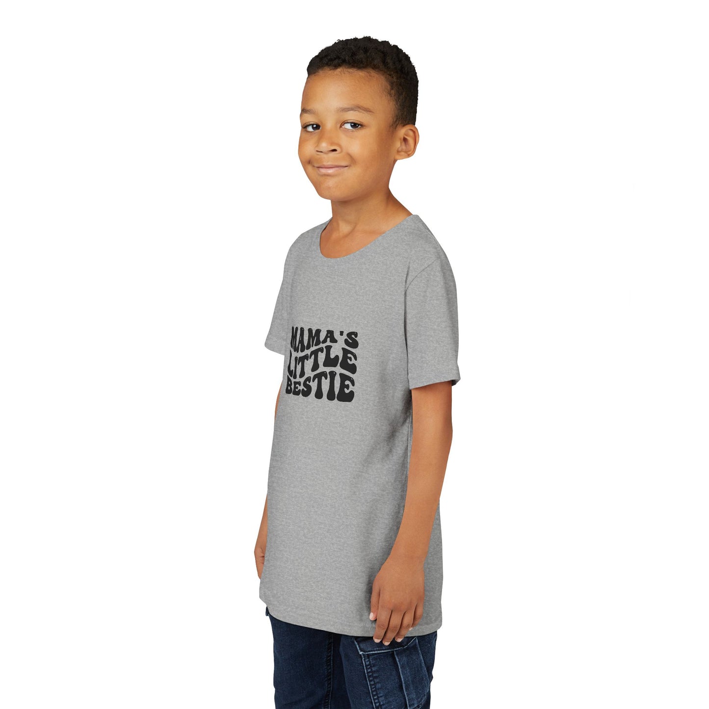 Youth Short Sleeve Tee - Mama's Little Bestie for Life, Through Hugs, Giggles, and Endless Love - Perfect Gift for Kids