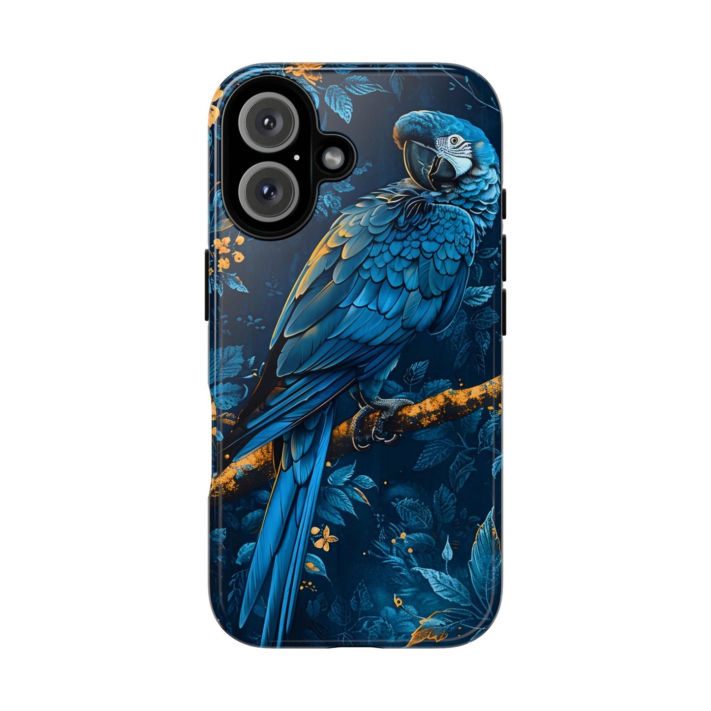 Tough Cases - Vibrant Blue Parrot Phone Case, Tropical Bird Phone Cover, Nature Lover Gift, Eco-Friendly Accessories, Unique Wildlife Decor