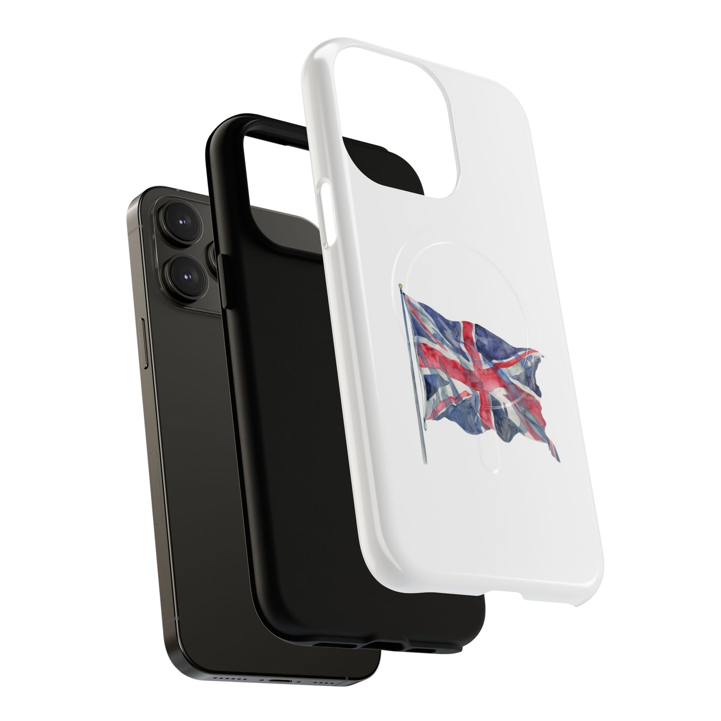 UK Flag Tough Magnetic Phone Case, Durable Phone Cover, Custom MagSafe Compatible, Gifts for Travelers, British Flag Mac Case