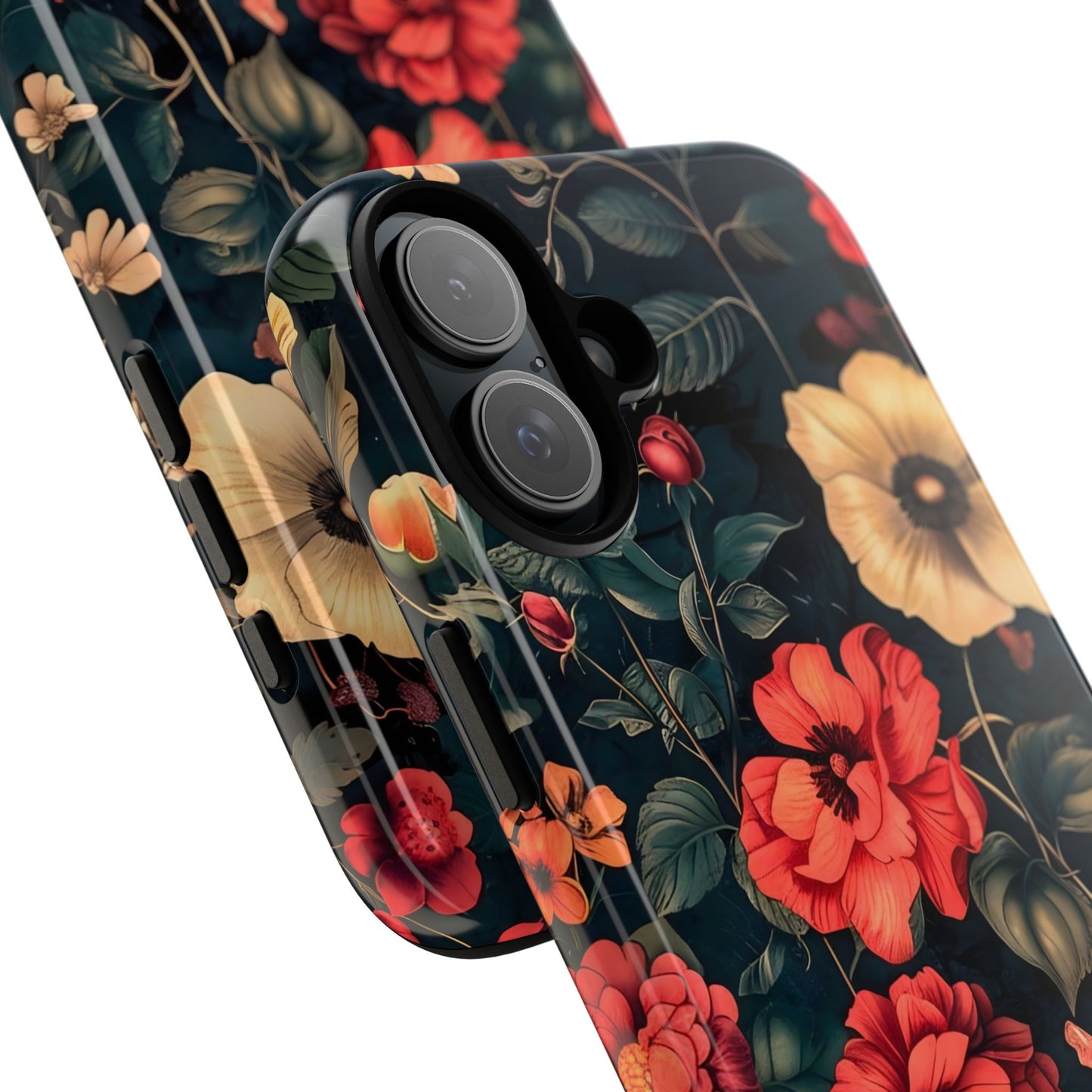Floral Phone Case, Tough Cases, Flower Motif, Protective Cover, Gift for Her, Floral Design, Spring Accessory