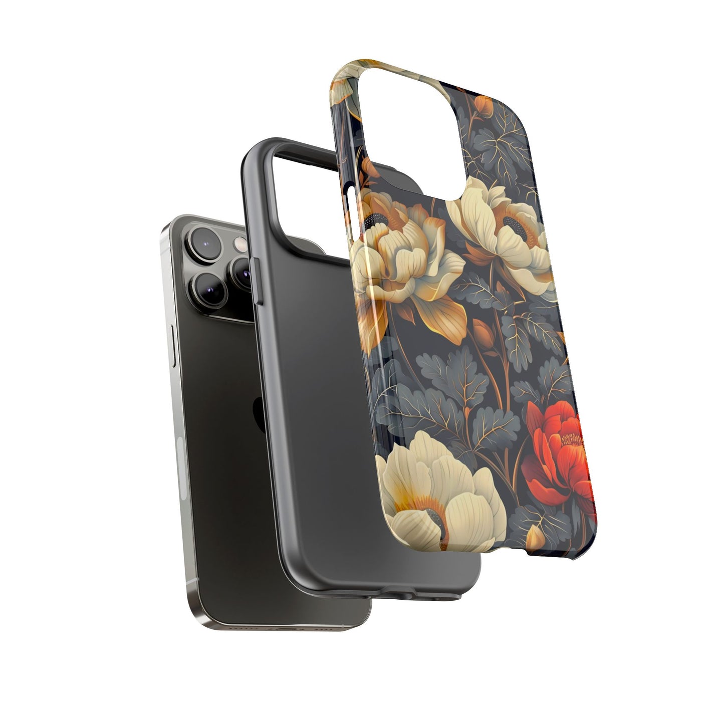 Floral Phone Case - Tough Cases, Stylish Mobile Cover, Flower Design, Holiday Gift, Trendy Accessory, Eco-Friendly Case