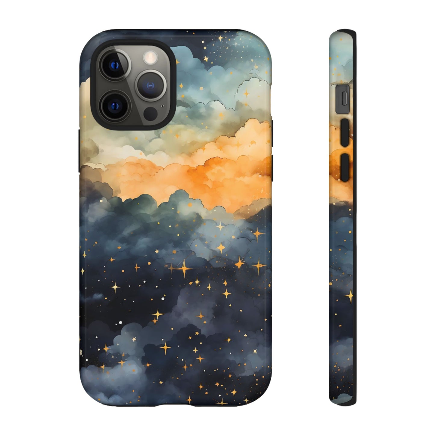 Celestial Phone Case, Galaxy Design Phone Cover, Space Art Case, Starry Night Mobile Cover, Customizable Tough Case