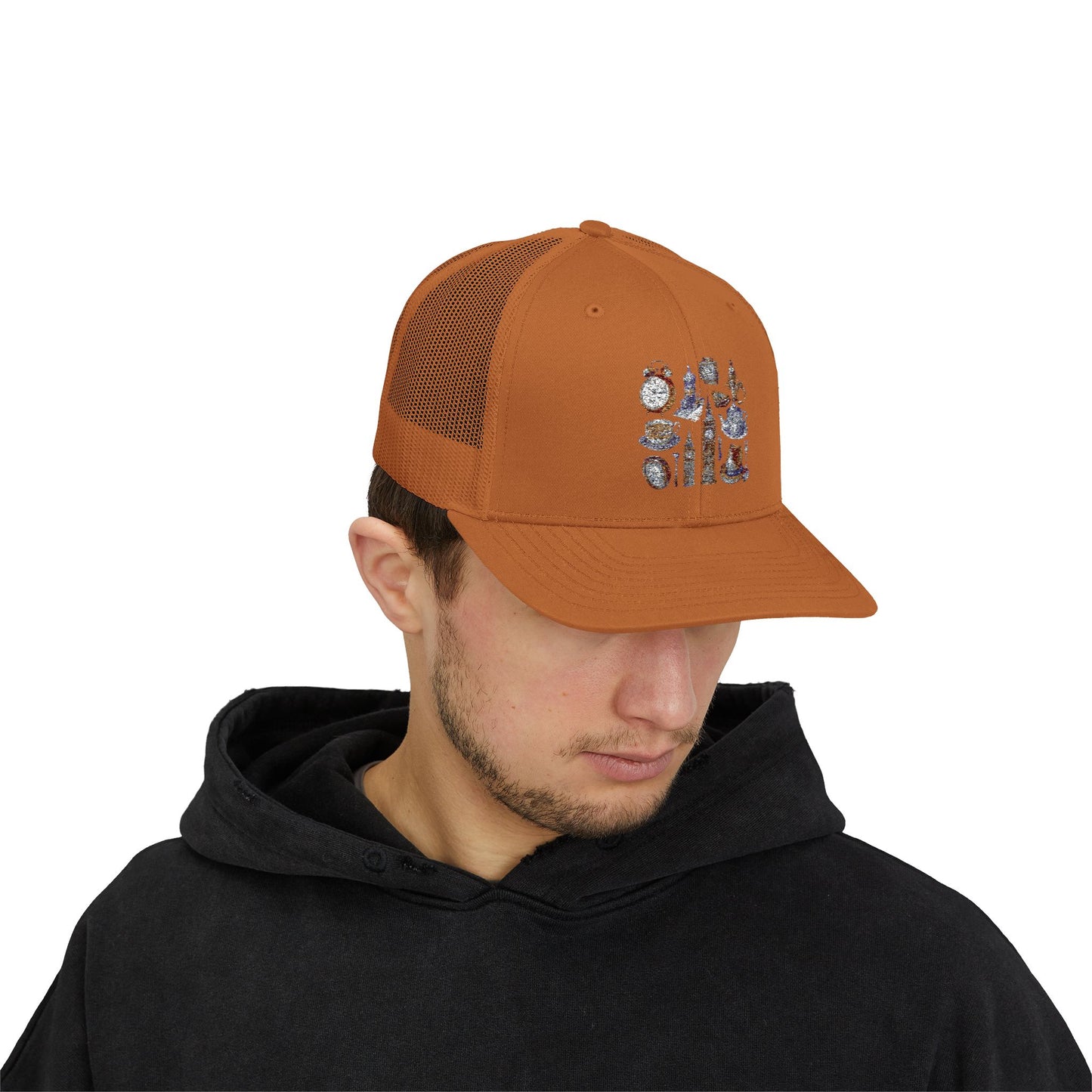 Vibrant Snapback Trucker Cap with Glitter Design, Stylish Hat for Summer, Festival Wear, Outdoor Activities, Gift for Him/Her