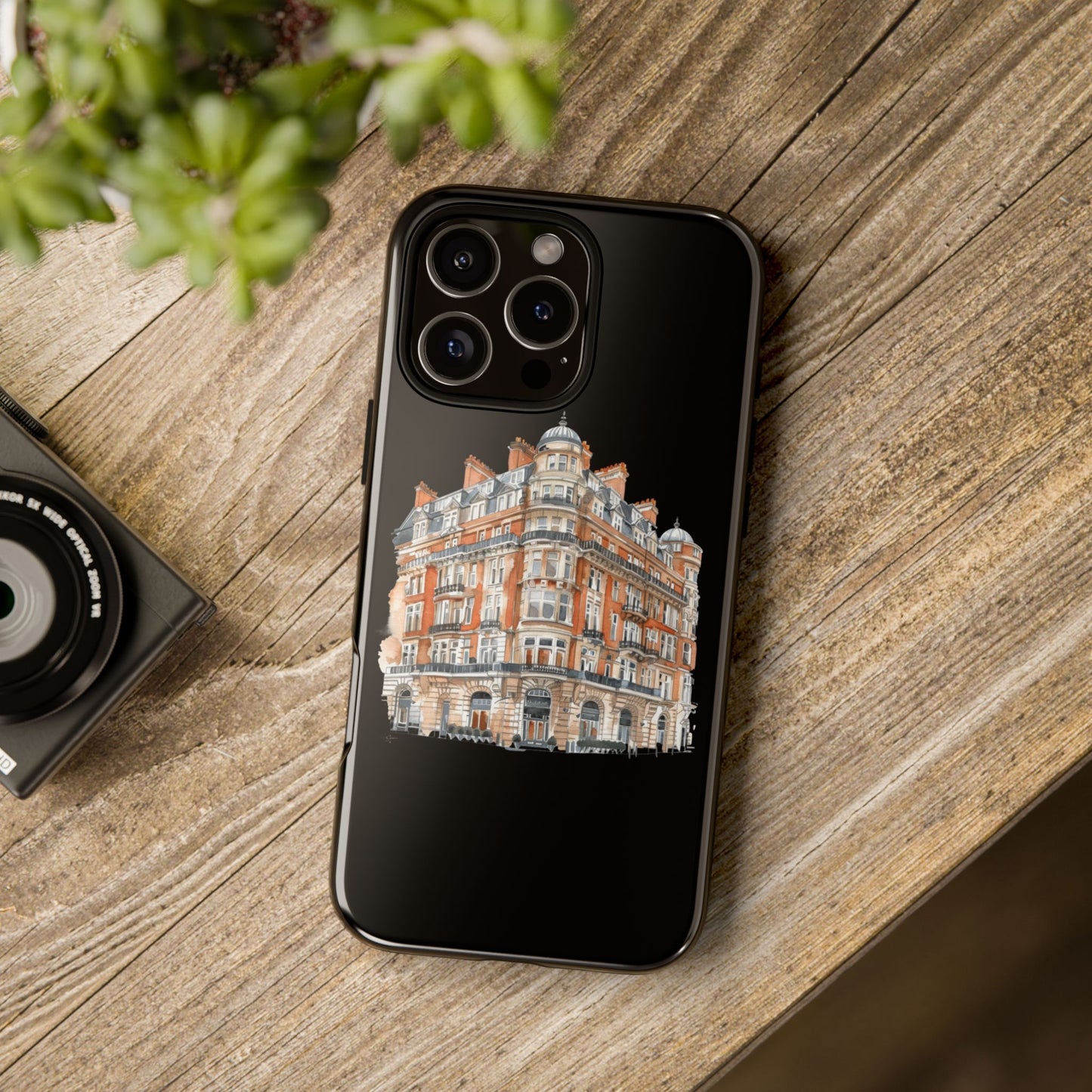 Cityscape Phone Case, Tough Phone Cover, Urban Art Case, Vintage Architecture Design, Gift for Travelers, Stylish Phone Accessory