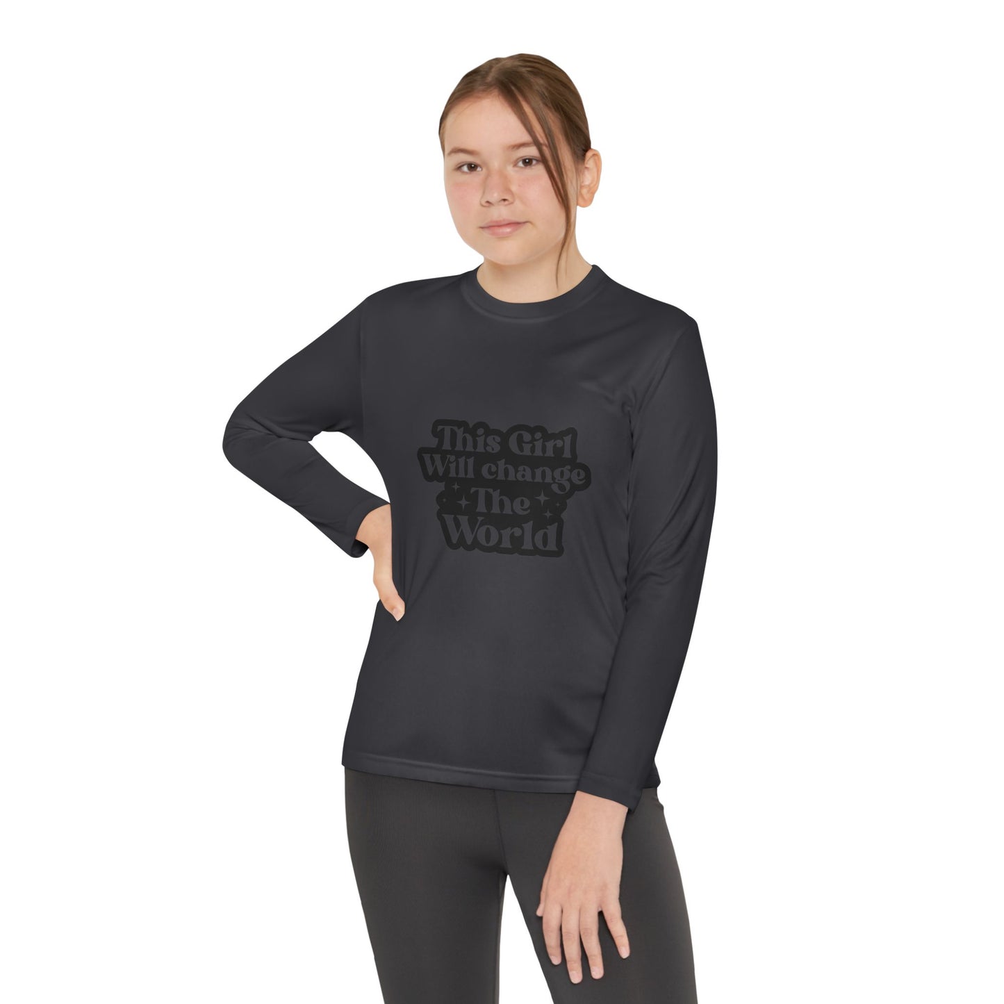 Youth Long Sleeve Tee - 'This Girl Will Change The World'