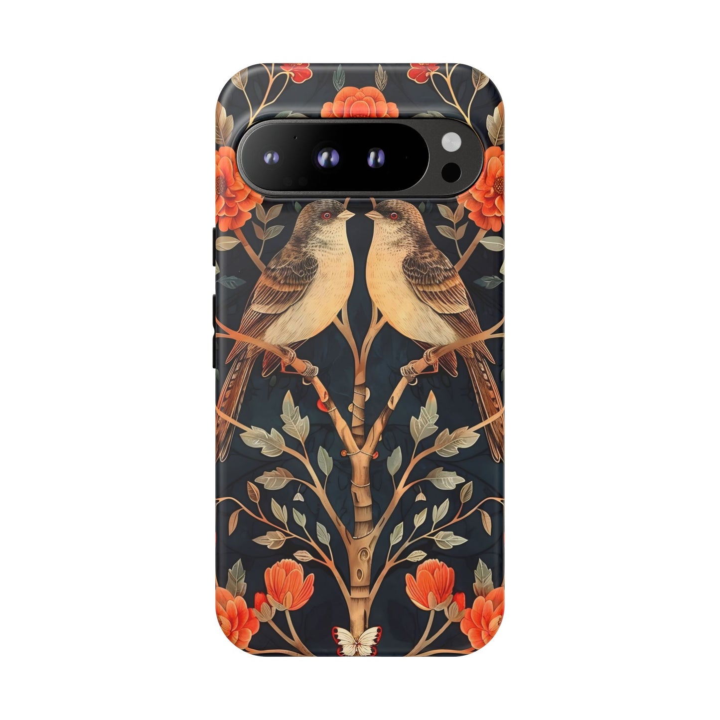 Floral Phone Case – Tough Cases with Bird Design, Unique Gift for Nature Lovers, Stylish Tech Accessory, Phone Cover, Artistic Case