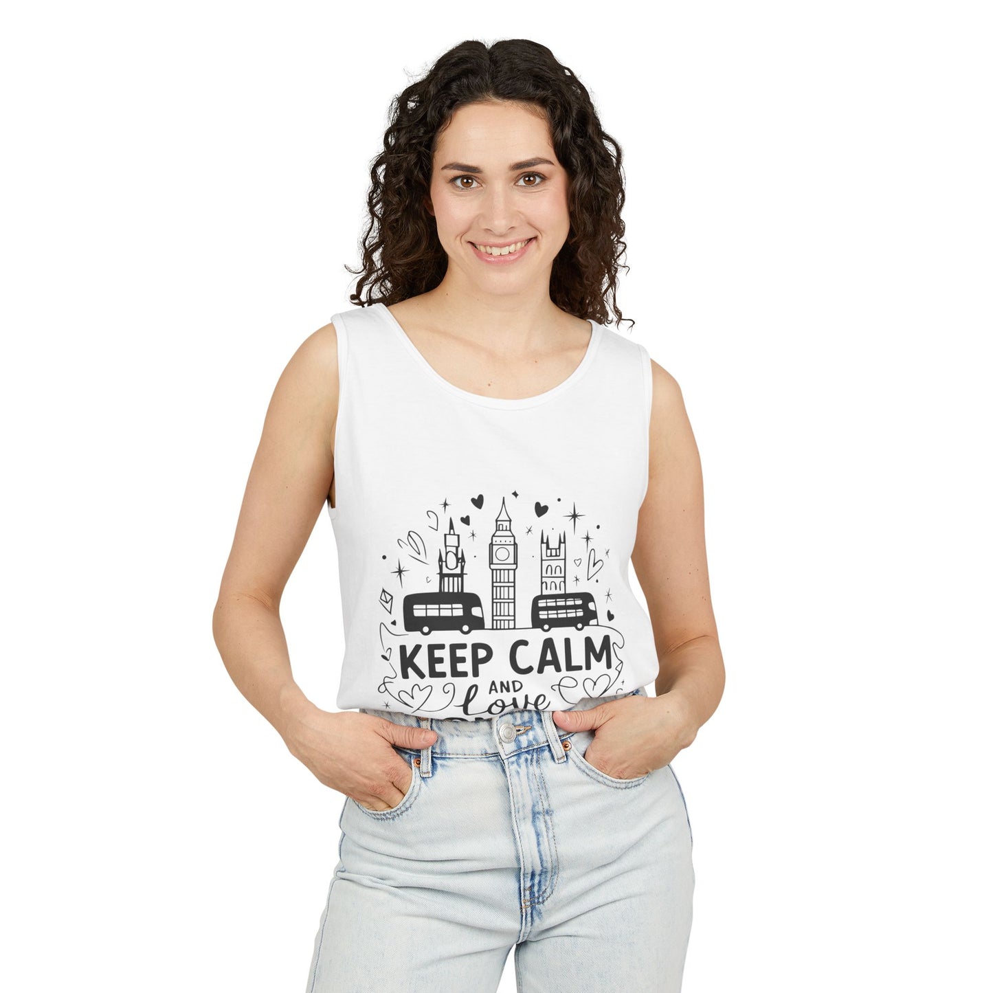 Unisex Garment-Dyed Tank Top - Keep Calm And Love London