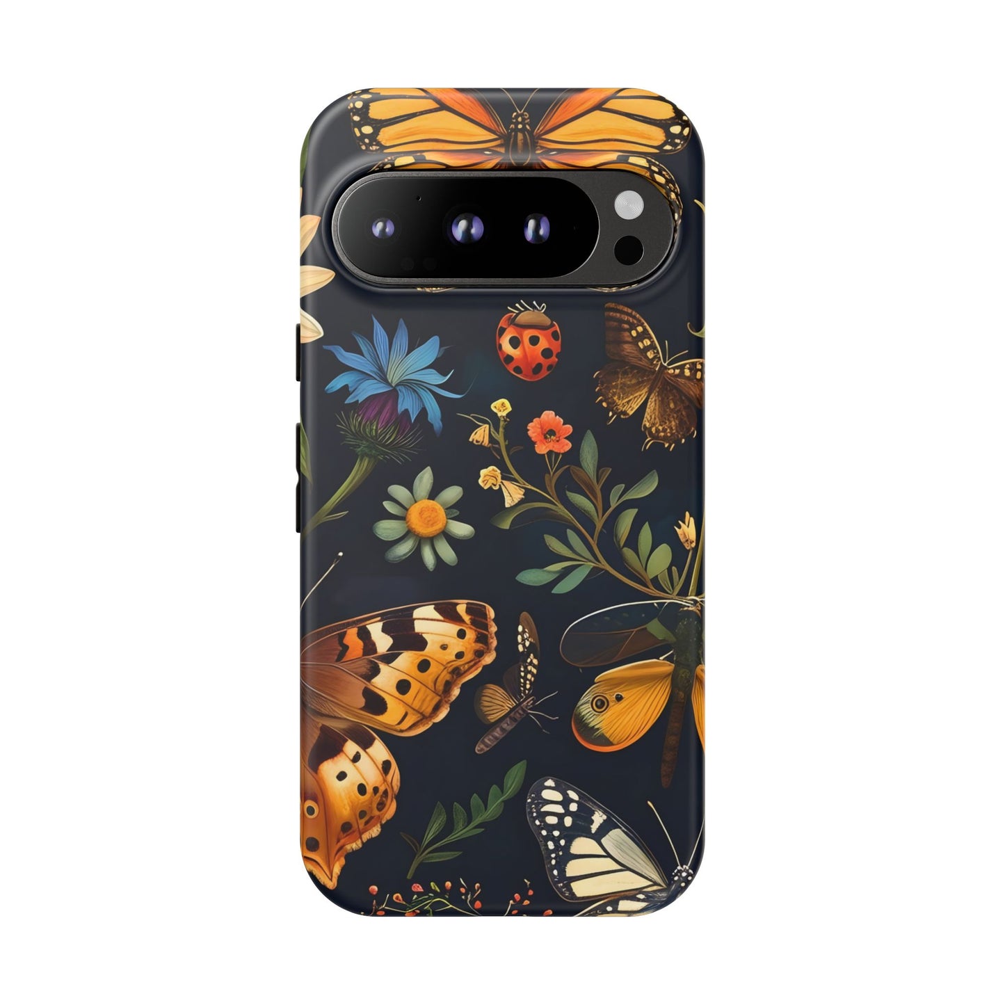 Nature-Inspired Phone Case | Floral Butterfly Design, Tough Phone Cover, Gift for Nature Lovers, Cute Butterfly Case, Home Decor