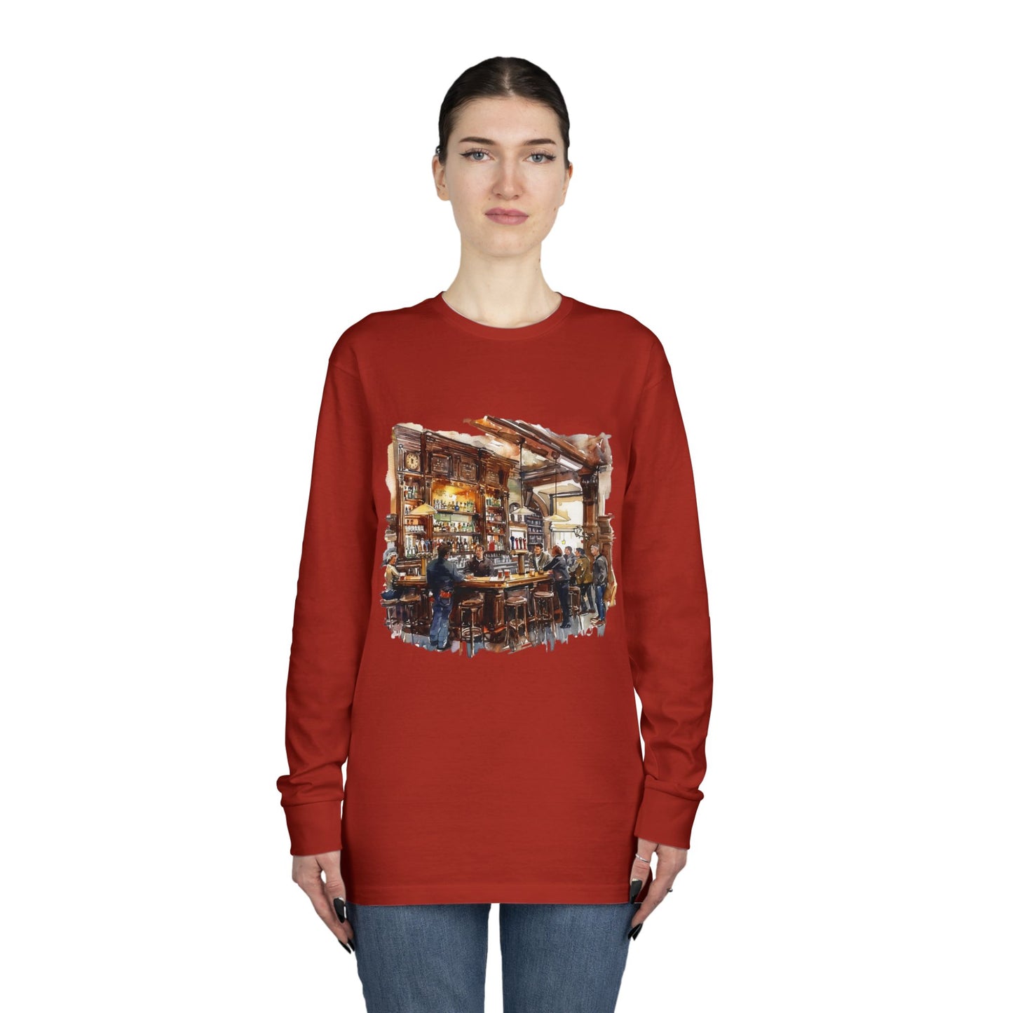 Long Sleeve Crewneck Tee - Trendy British Pub