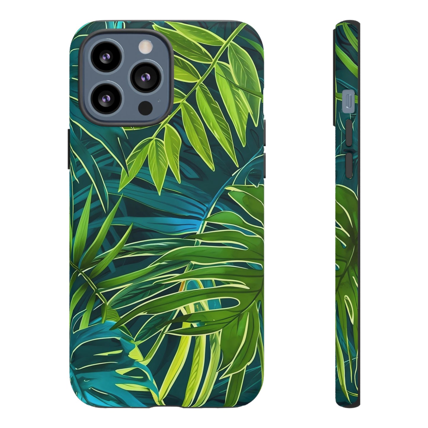 Tropical Phone Case - Durable Green Leaf Design, Eco-Friendly Gift, Trendy Accessory, Nature Lover's Case, Summer Vibes