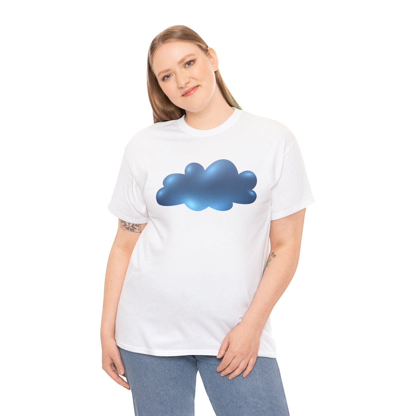 Unisex Heavy Cotton Tee - Serene Cloudscape