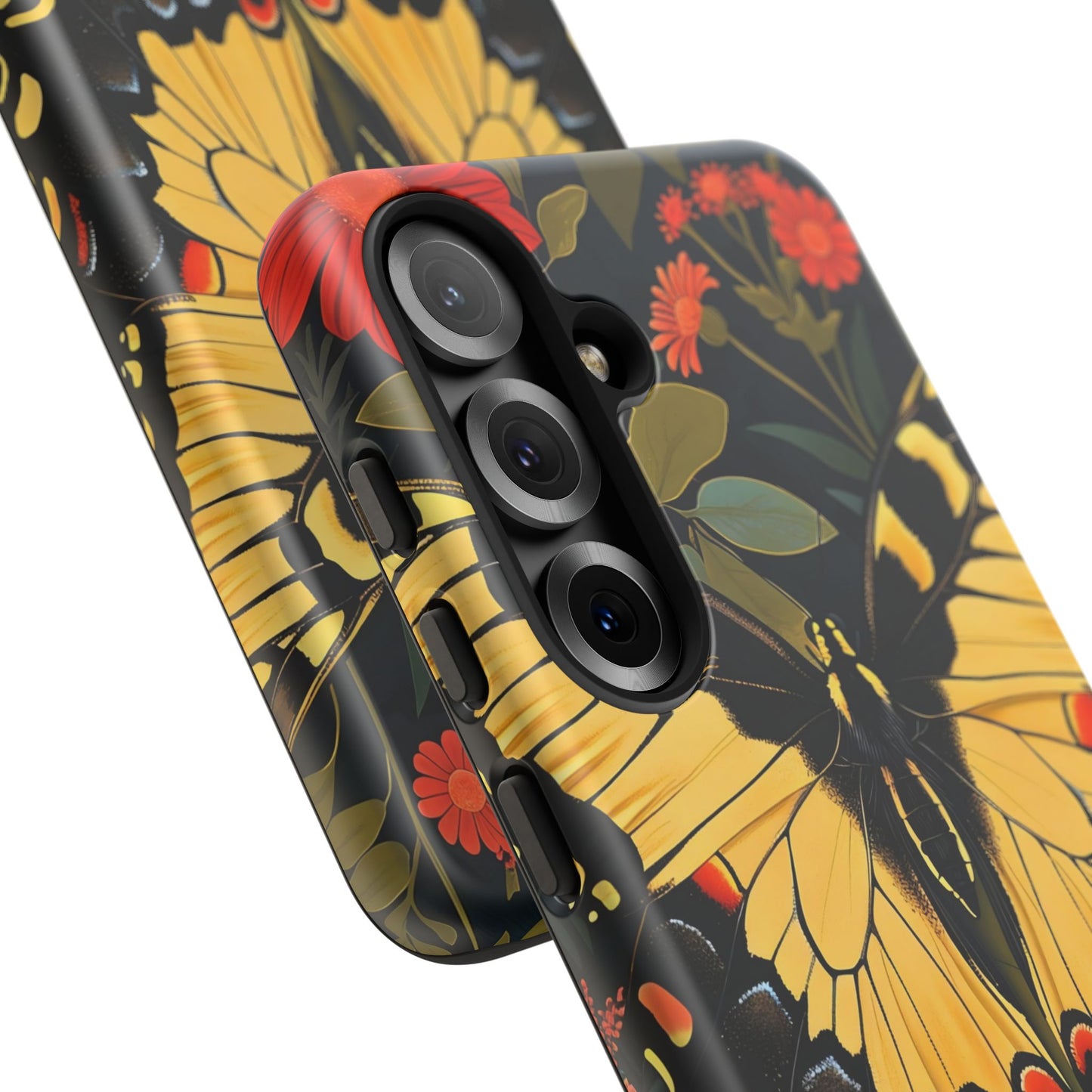 Butterfly Floral Phone Case, Tough Cases with Vibrant Design, Protective Cover for Nature Lovers, Gift for Her