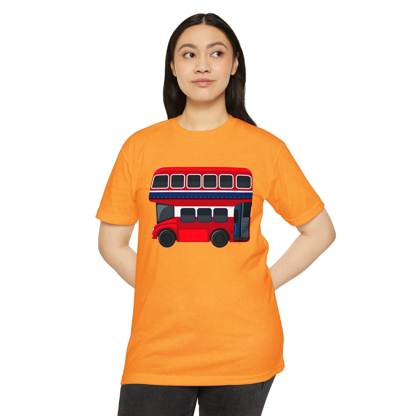 Unisex CVC Jersey T-shirt - Through London’s Streets - The Red Double-Decker