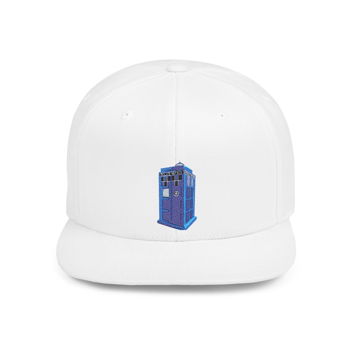 TARDIS Police Box Icon Flat Bill Snapback