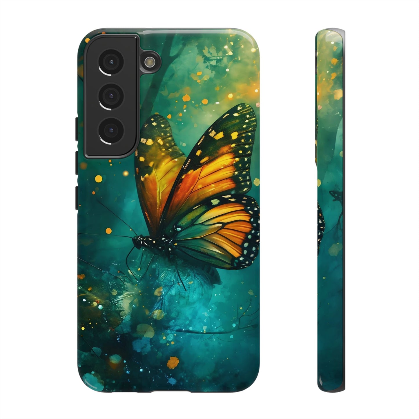 Colorful Butterfly Phone Case, Tough Cases for iPhone and Samsung, Cute Tech Accessories, Nature Lovers Gift, Vibrant Floral Design