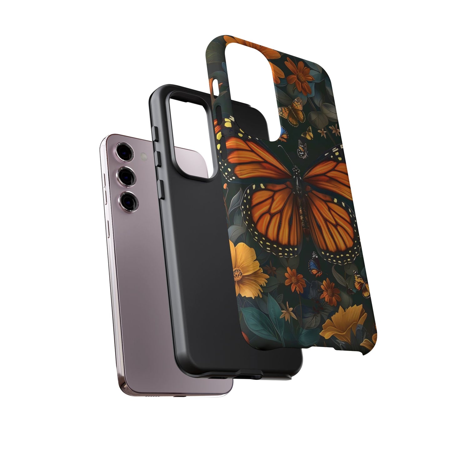 Monarch Butterfly Phone Case, Tough Cases, Nature Lover Gift, Floral Mobile Cover, Eco-Friendly Phone Accessory, Butterfly Design