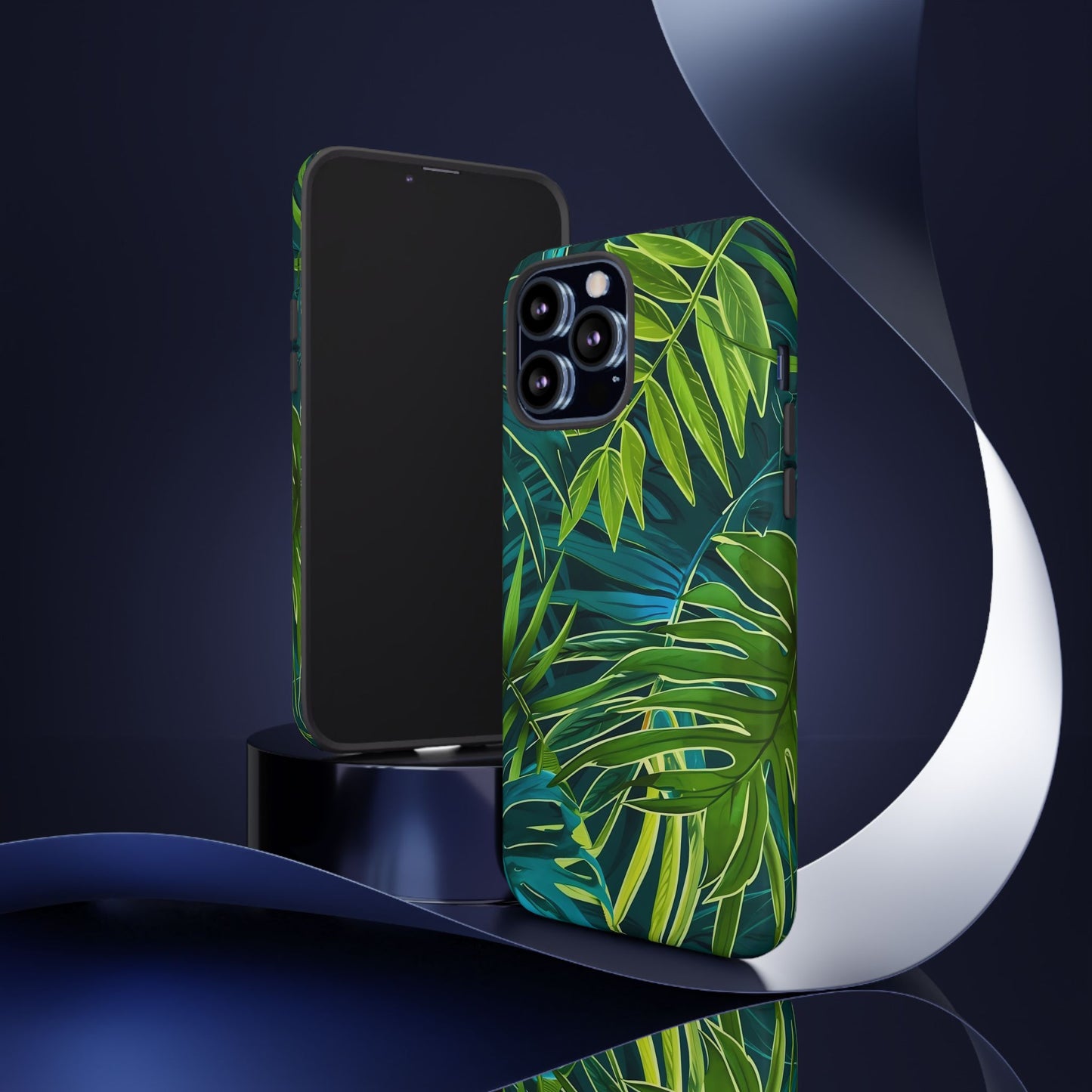 Tropical Phone Case - Durable Green Leaf Design, Eco-Friendly Gift, Trendy Accessory, Nature Lover's Case, Summer Vibes
