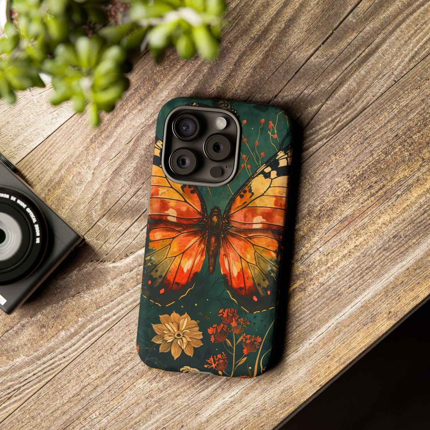 Butterfly Phone Case – Tough Cases for Nature Lovers, Floral Design, Butterfly Art, Unique Gift, Eco-Friendly Protection