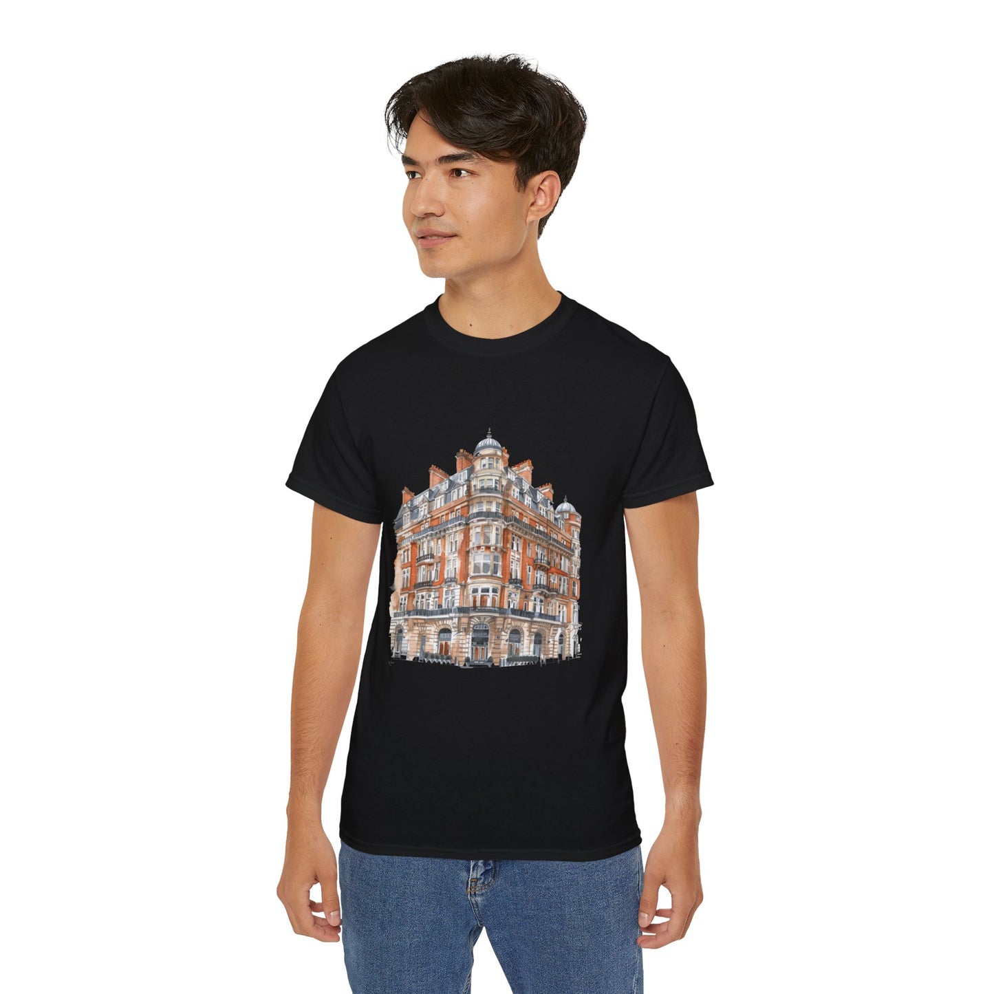 Unisex Ultra Cotton Relaxed Tee - Classic British Architecture