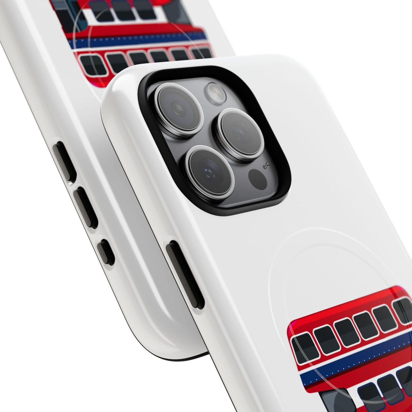 London Bus Phone Case, Tough Magnetic Phone Cover, Unique Gift, Secure Protection, Fun Design, Travel Lover Accessory