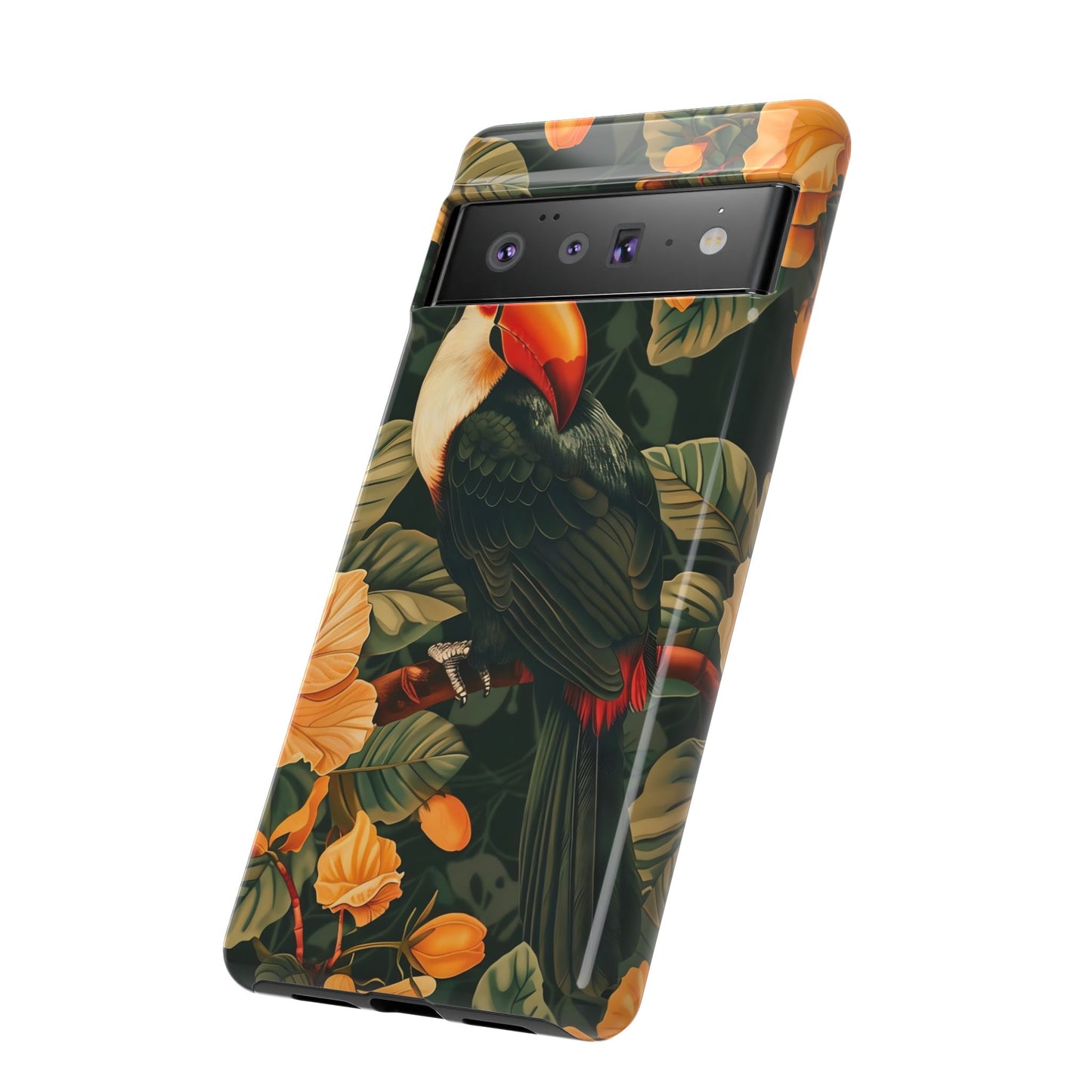 Tropical Toucan Phone Case, Exotic Bird Cover, Nature Lover Gift, Eco-Friendly Design, Customizable Tech Accessory