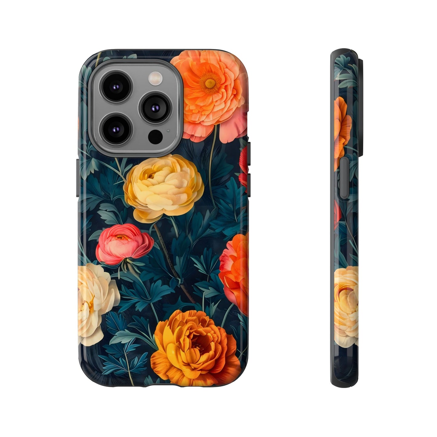 Floral Phone Case - Tough Cases, Stylish Protection, Gift for Flower Lovers, Customizable Cover, Floral Design Mobile Accessory