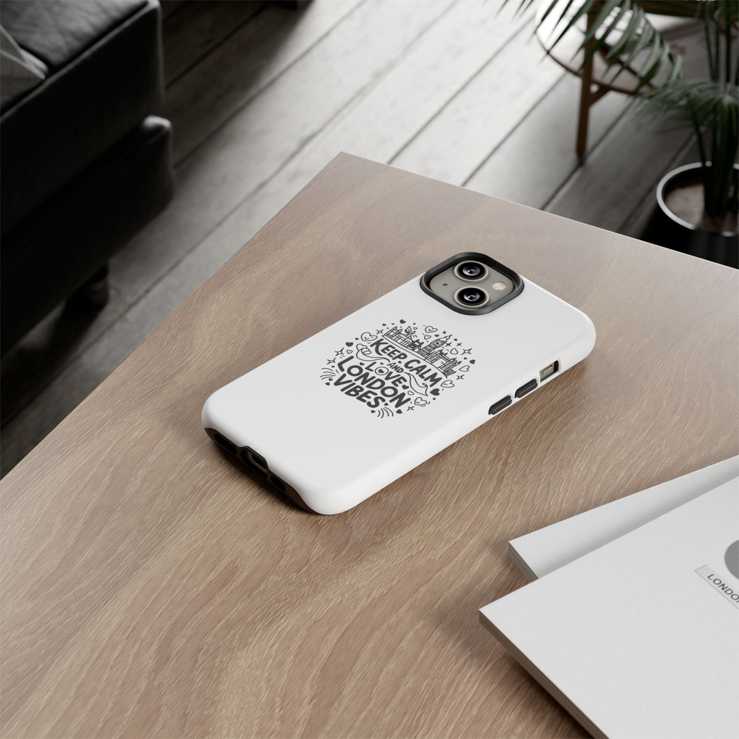 Tough Cases: Keep Calm and Love London Vibes Phone Case