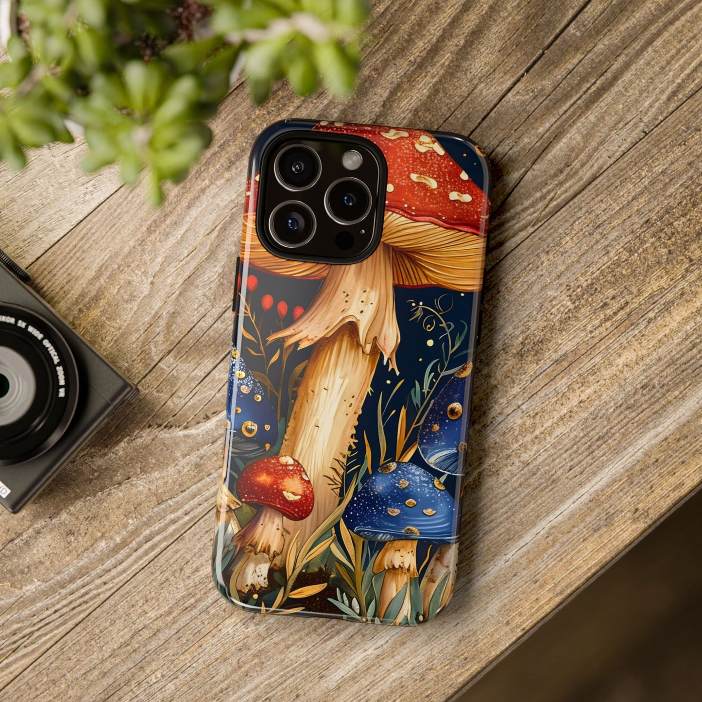 Mushroom Phone Case with Nature Design, Tough Phone Cover, Eco-Friendly Case, Gift for Nature Lovers, Unique Phone Accessory