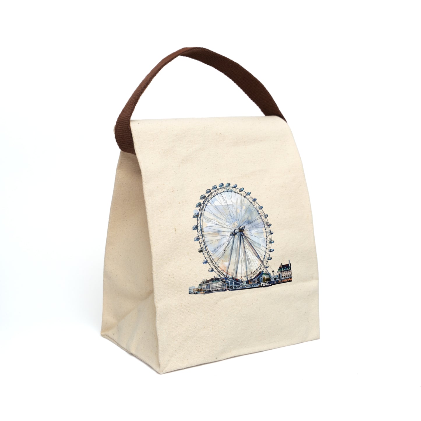 The London Eye Bar Canvas Lunch Bag With Strap
