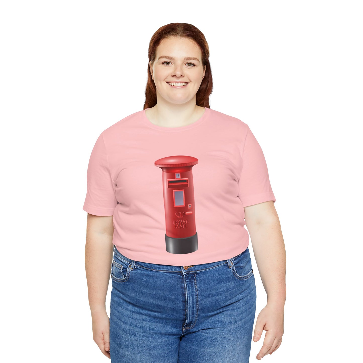 Unisex Jersey Short Sleeve Tee - Classic UK Royal Mailbox Design - British Postbox Icon