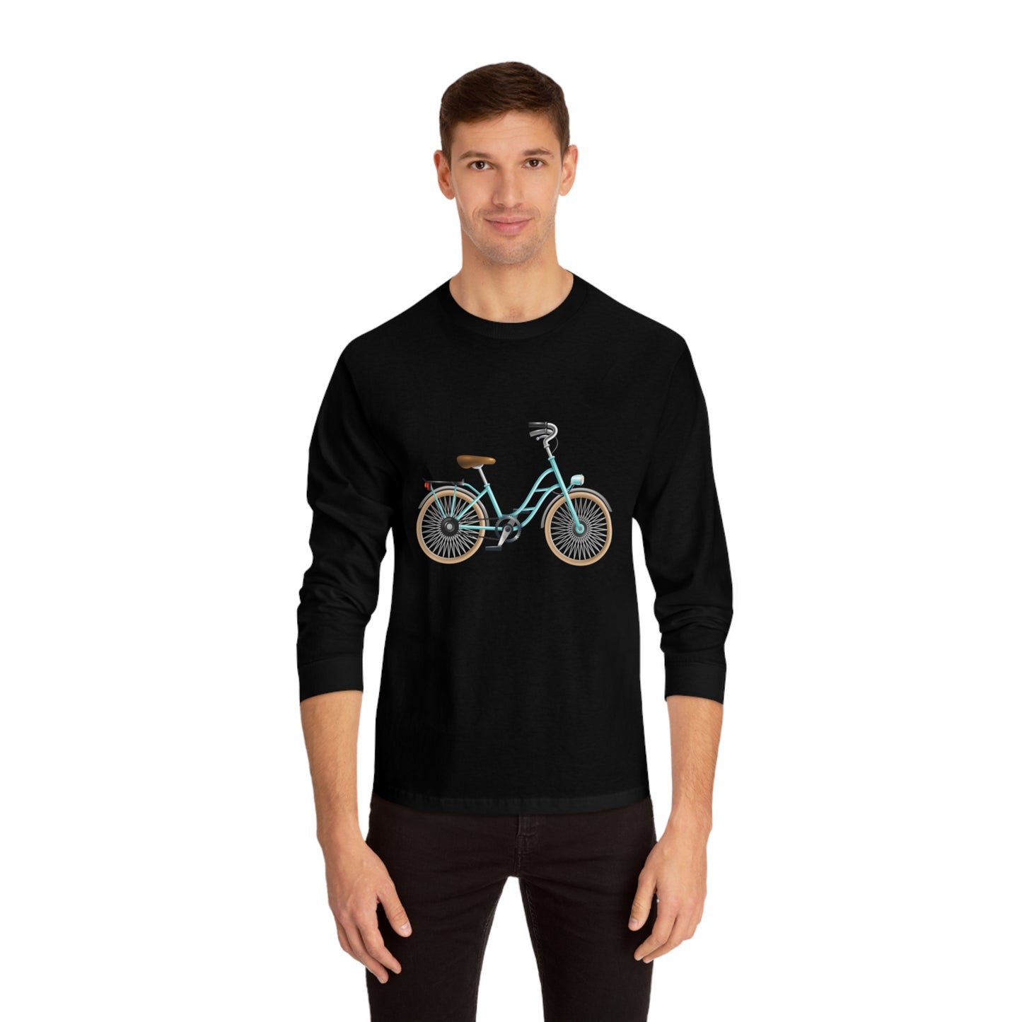 Unisex Classic Long Sleeve T-Shirt - Classic Bicycle Illustration - London Style