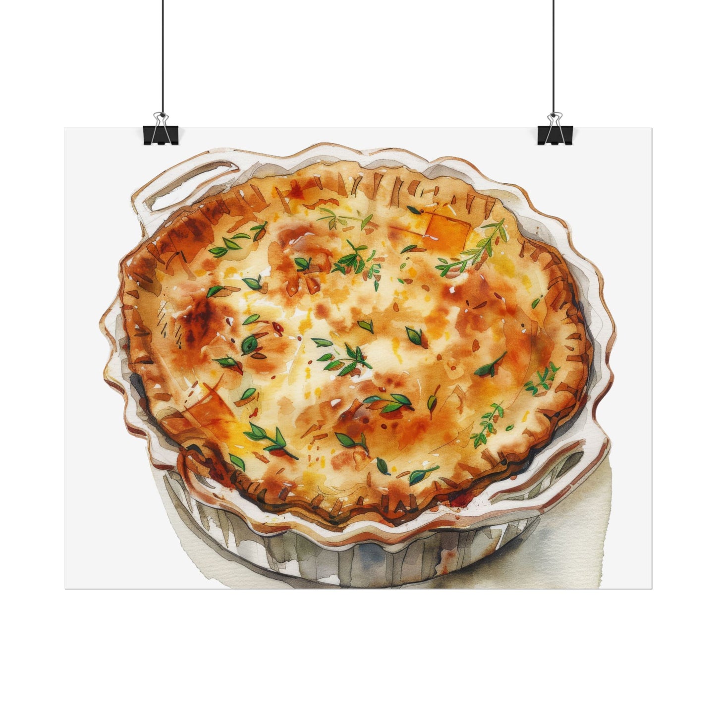 Delicious Quiche Rolled Posters for Kitchen Decor, Culinary Art, Foodie Wall Art, Gift for Chefs, Cooking Enthusiasts, Home Decor