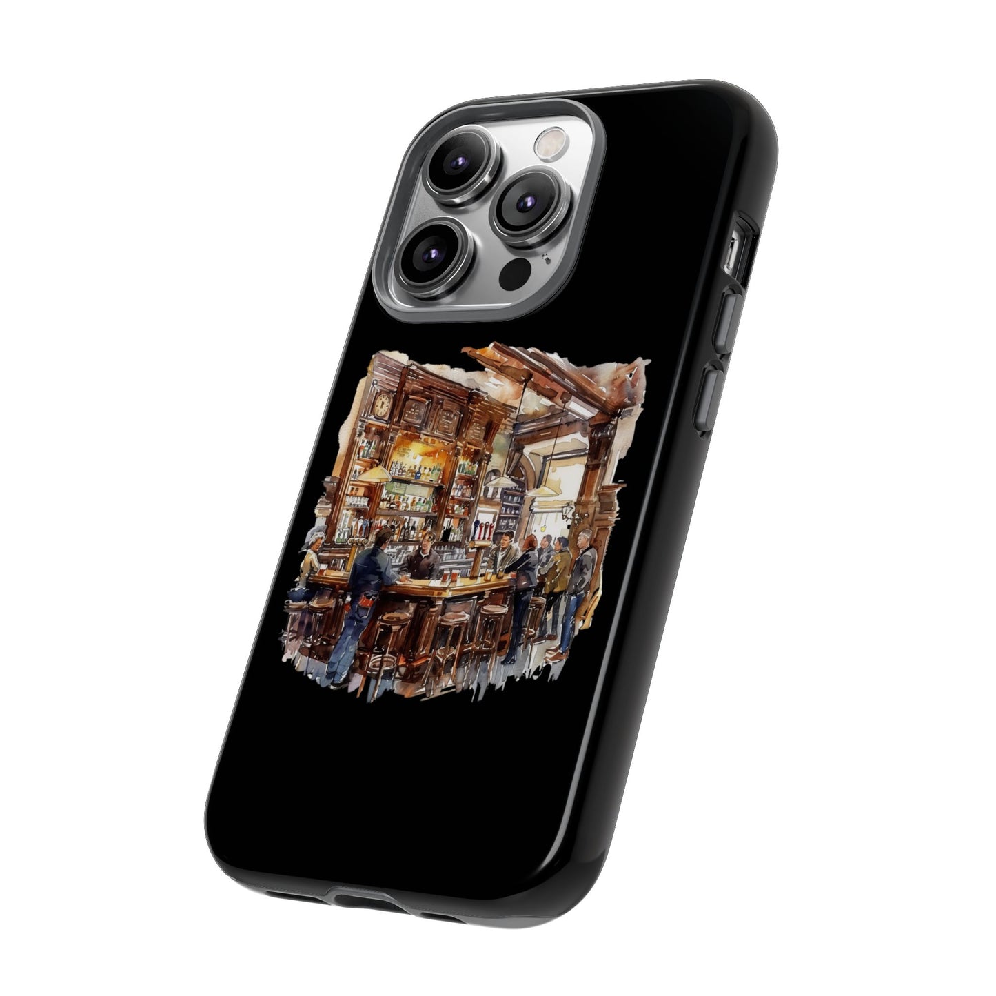 Artistic Phone Case - Cozy Pub Vibe, Trendy Smartphone Accessory, Gift for Friends, Modern Design, Durable Protection