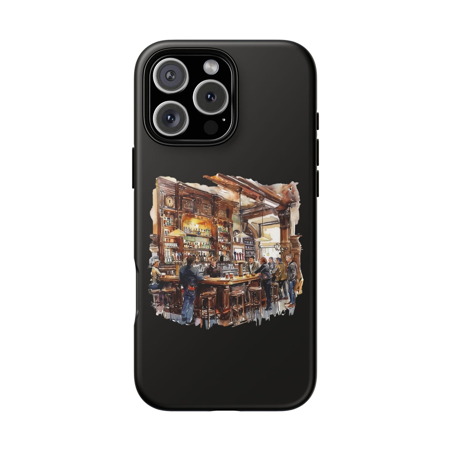 Artistic Phone Case - Cozy Pub Vibe, Trendy Smartphone Accessory, Gift for Friends, Modern Design, Durable Protection