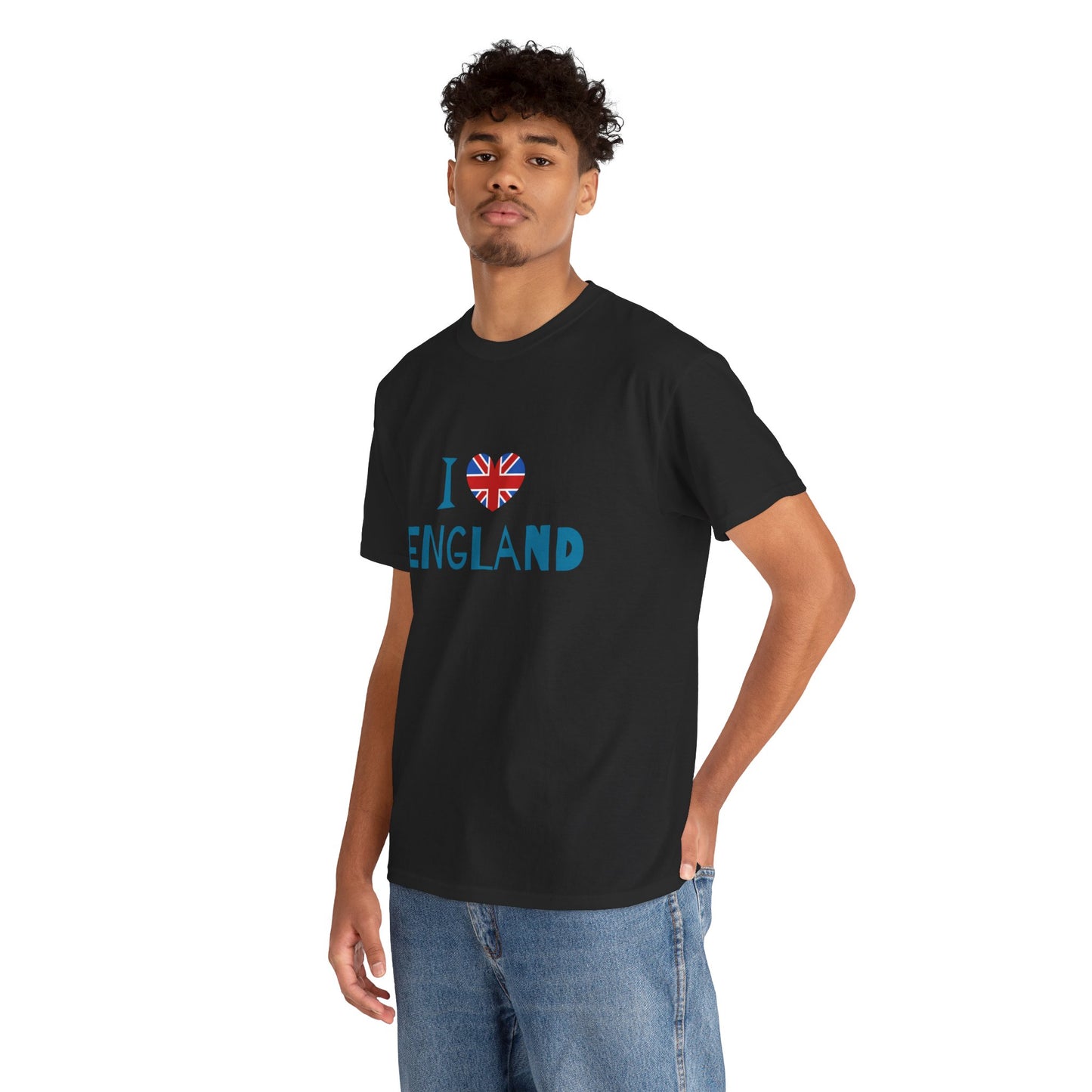 Unisex Heavy Cotton T-Shirt - Union Jack Design: Classic British Flag