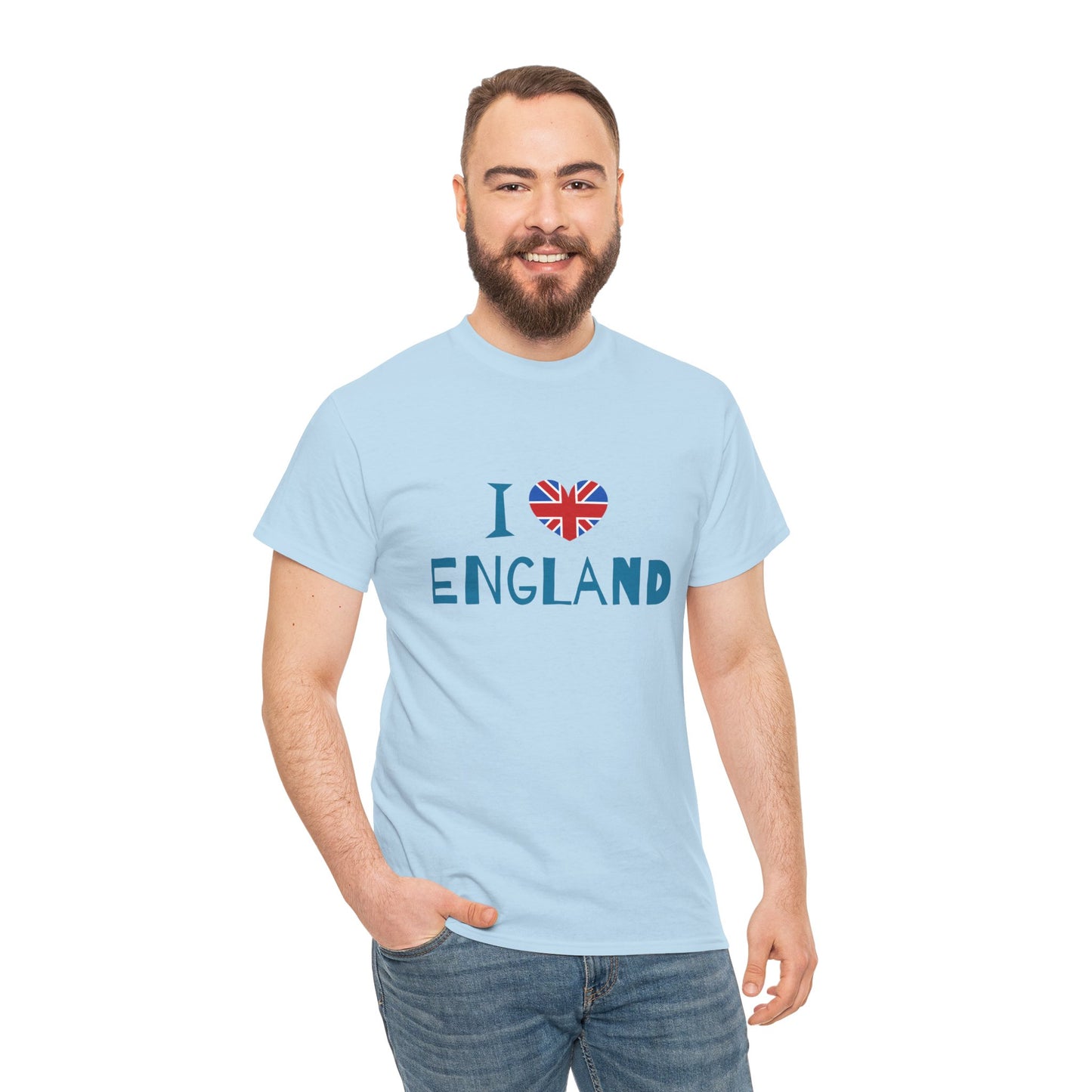 Unisex Heavy Cotton T-Shirt - Union Jack Design: Classic British Flag