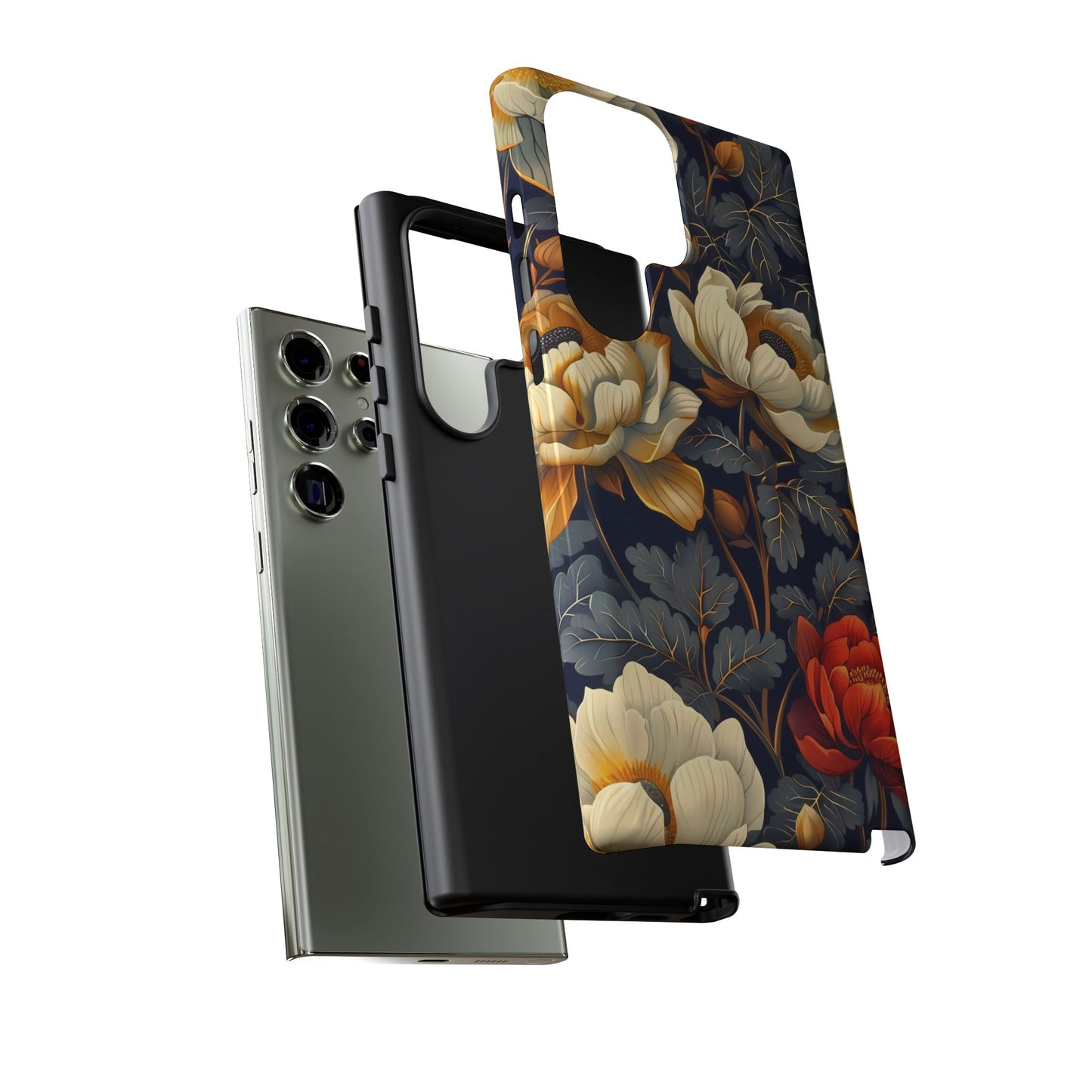 Floral Phone Case - Tough Cases, Stylish Mobile Cover, Flower Design, Holiday Gift, Trendy Accessory, Eco-Friendly Case